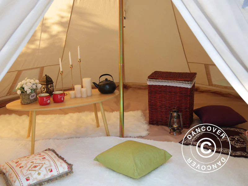 Namiot do glampingu, TentZing®, 5x5m, 5-osobowy, Piaskowy - Image 5
