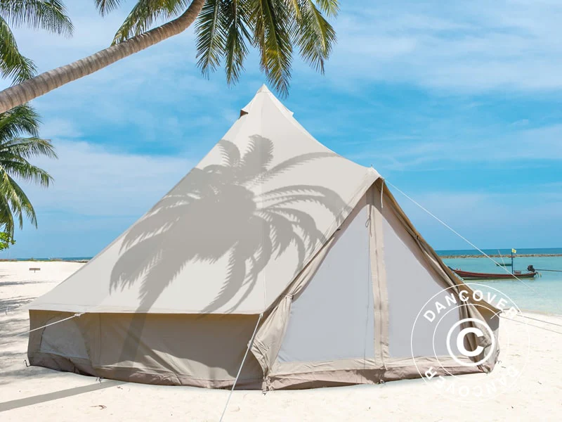 Namiot dzwonkowy do glampingu, TentZing®, 4x4m, 4-osobowy, Piaskowy - Image 2