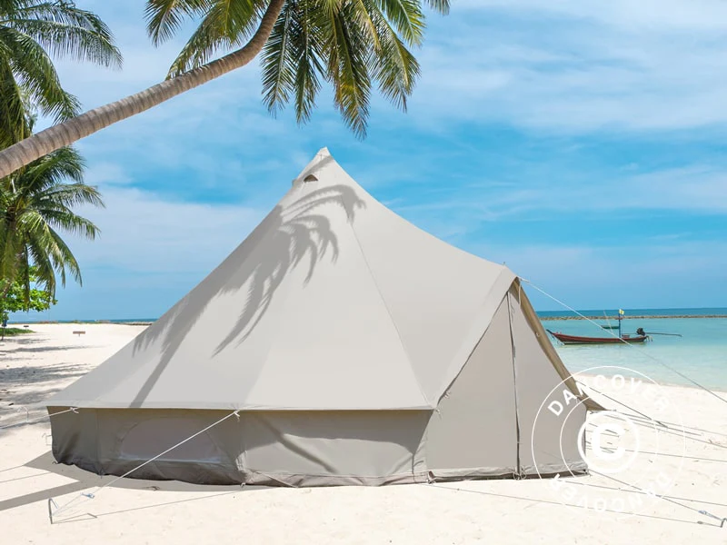 Namiot dzwonkowy do glampingu, TentZing®, 4x4m, 4-osobowy, Piaskowy - Image 4
