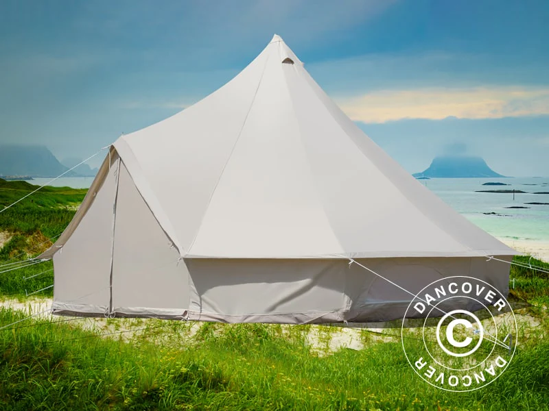 Namiot dzwonkowy do glampingu, TentZing®, 5x5m, 6-osobowy, Piaskowy - Image 4