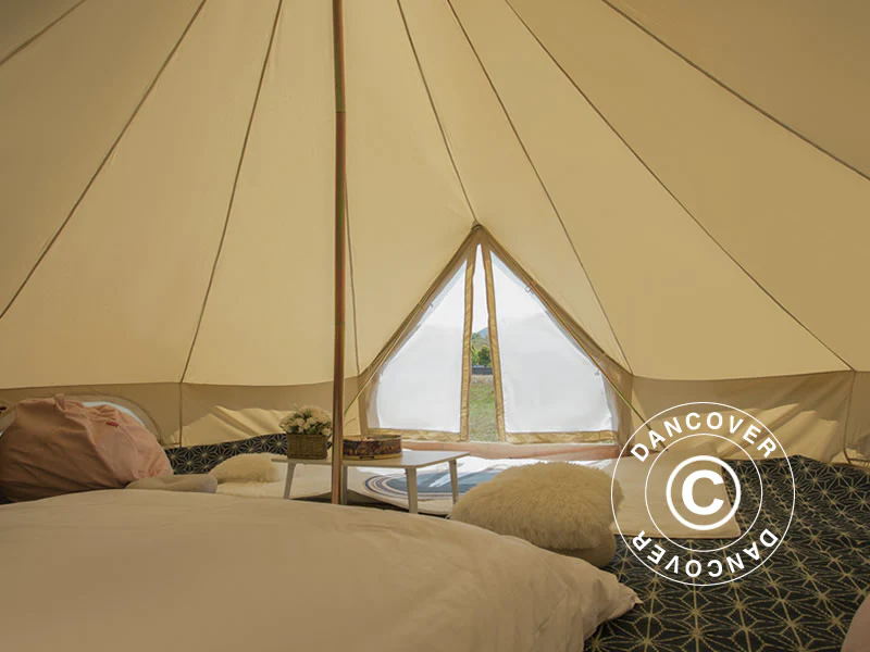 Namiot dzwonkowy do glampingu, TentZing®, 7x7m, 10-osobowy, Piaskowy - Image 8