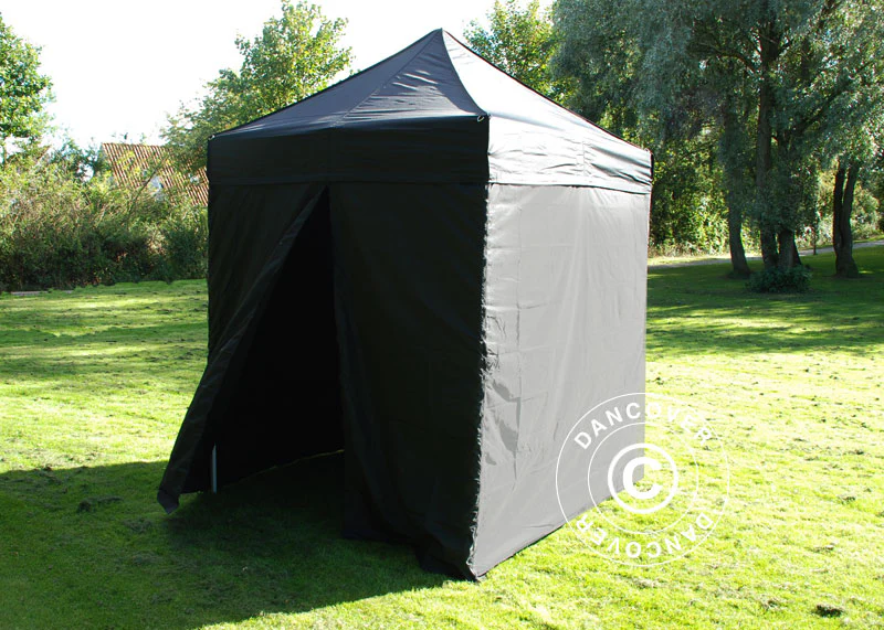 Namiot Ekspresowy FleXtents Basic v.2, 2x2m Czarny, mq 4 ściany boczne - Image 3