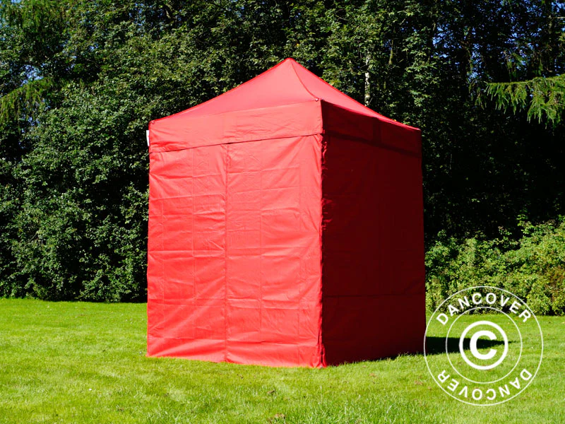 Namiot Ekspresowy FleXtents Basic v.2, 2x2m Czerwony, mq 4 ściany boczne - Image 11