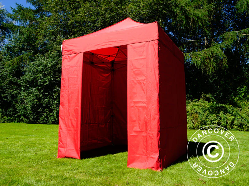 Namiot Ekspresowy FleXtents Basic v.2, 2x2m Czerwony, mq 4 ściany boczne - Image 13
