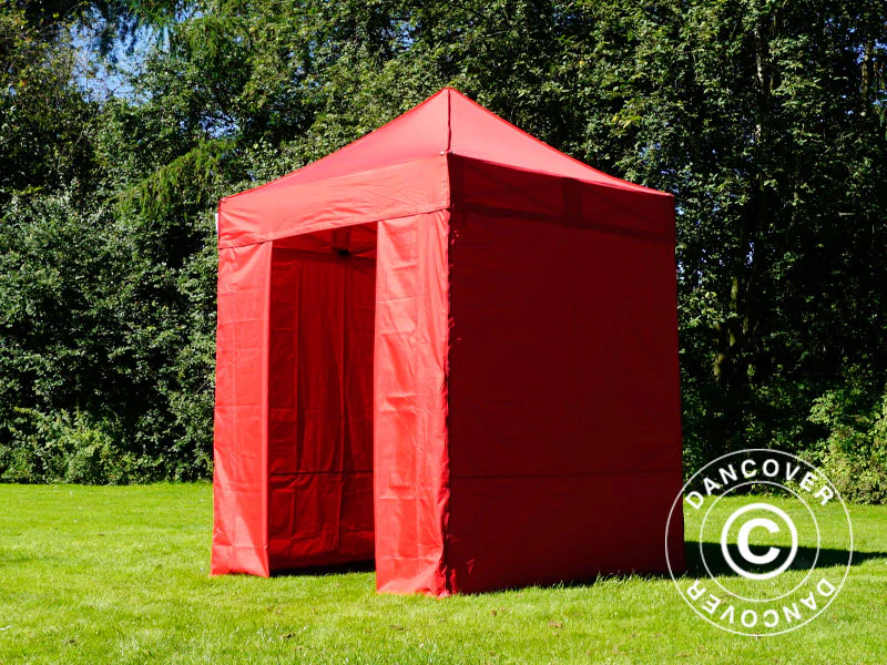 Namiot Ekspresowy FleXtents Basic v.2, 2x2m Czerwony, mq 4 ściany boczne - Image 3