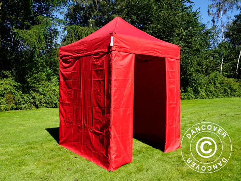 Namiot Ekspresowy FleXtents Basic v.2, 2x2m Czerwony, mq 4 ściany boczne - Image 4