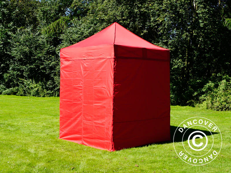 Namiot Ekspresowy FleXtents Basic v.2, 2x2m Czerwony, mq 4 ściany boczne - Image 6