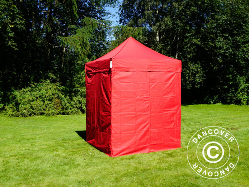 Namiot Ekspresowy FleXtents Basic v.2, 2x2m Czerwony, mq 4 ściany boczne - Image 8