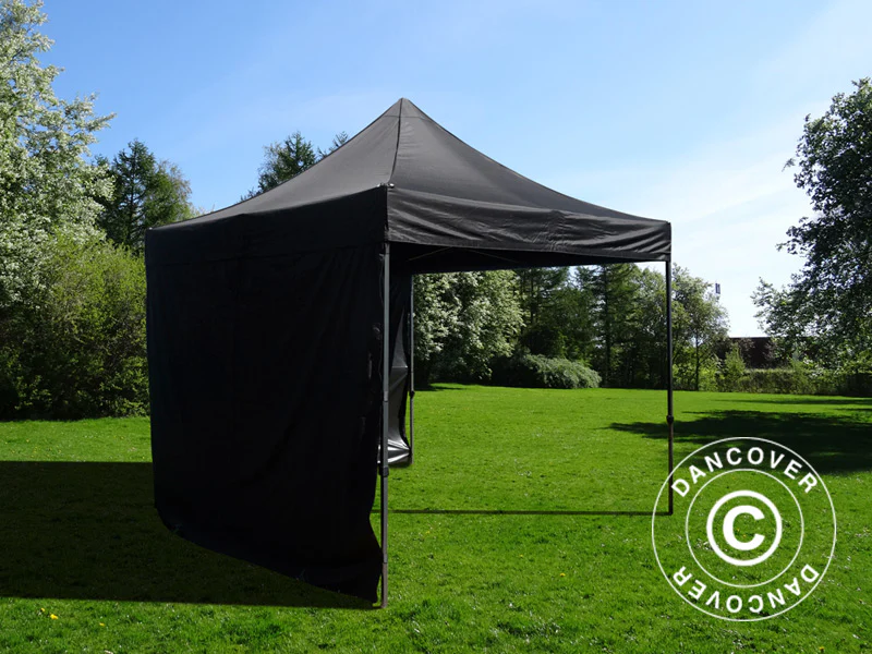 Namiot Ekspresowy FleXtents Basic v.3, 3x3m Czarny, mq 4 ściany boczne - Image 3