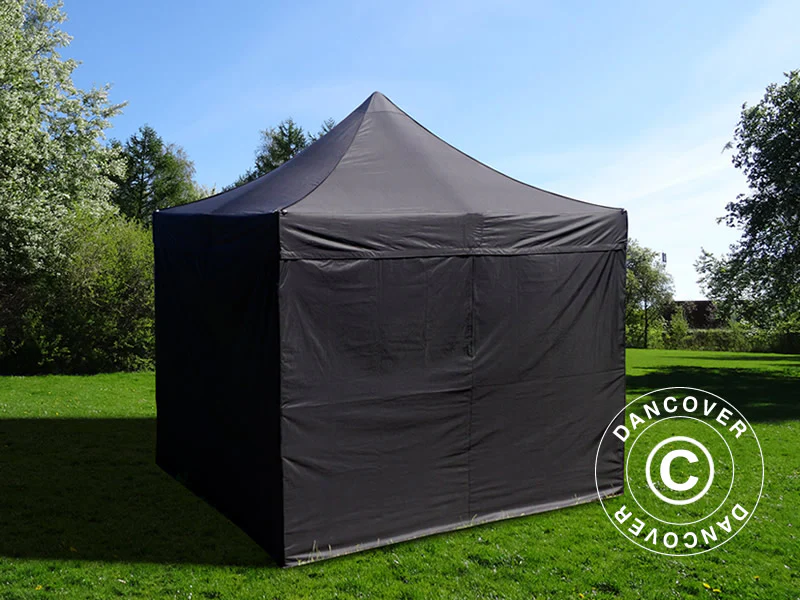 Namiot Ekspresowy FleXtents Basic v.3, 3x3m Czarny, mq 4 ściany boczne - Image 4