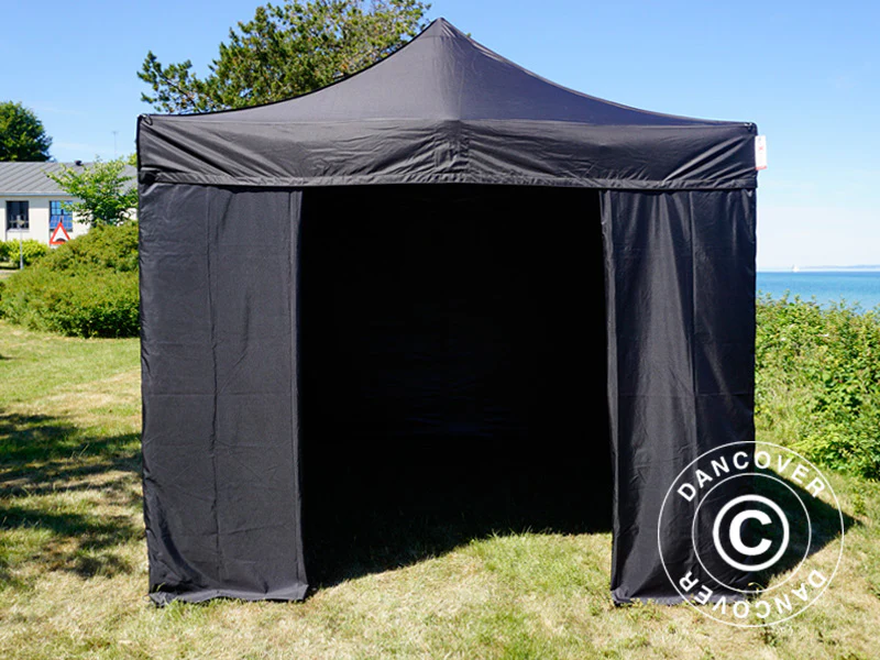Namiot Ekspresowy FleXtents Basic v.3, 3x3m Czarny, mq 4 ściany boczne - Image 8