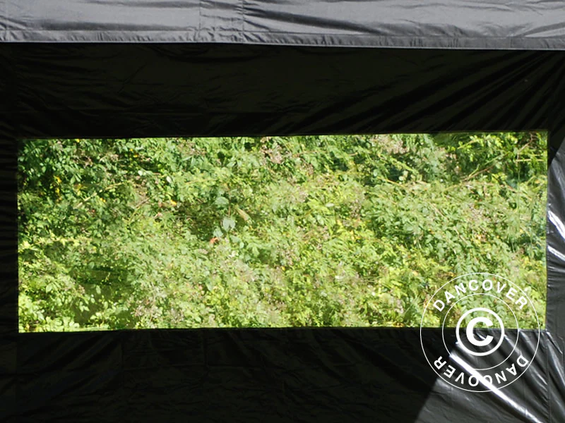 Namiot Ekspresowy FleXtents Basic v.3, 4x4m Czarny, mq 4 ściany boczne - Image 4