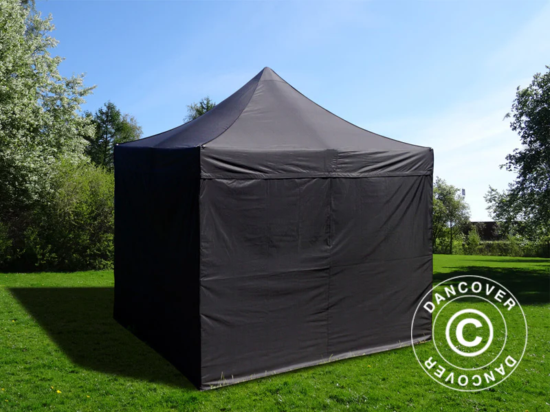 Namiot Ekspresowy FleXtents Basic v.3, 4x4m Czarny, mq 4 ściany boczne - Image 6