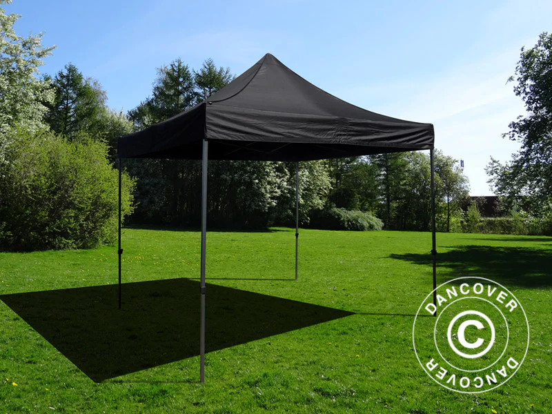 Namiot Ekspresowy FleXtents Basic v.3, 4x4m Czarny, mq 4 ściany boczne - Image 7