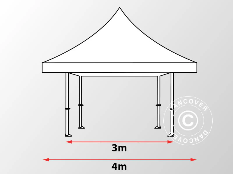 Namiot ekspresowy FleXtents Pagoda Xtreme 50 3x3m / (4x4m) Biały - Image 12