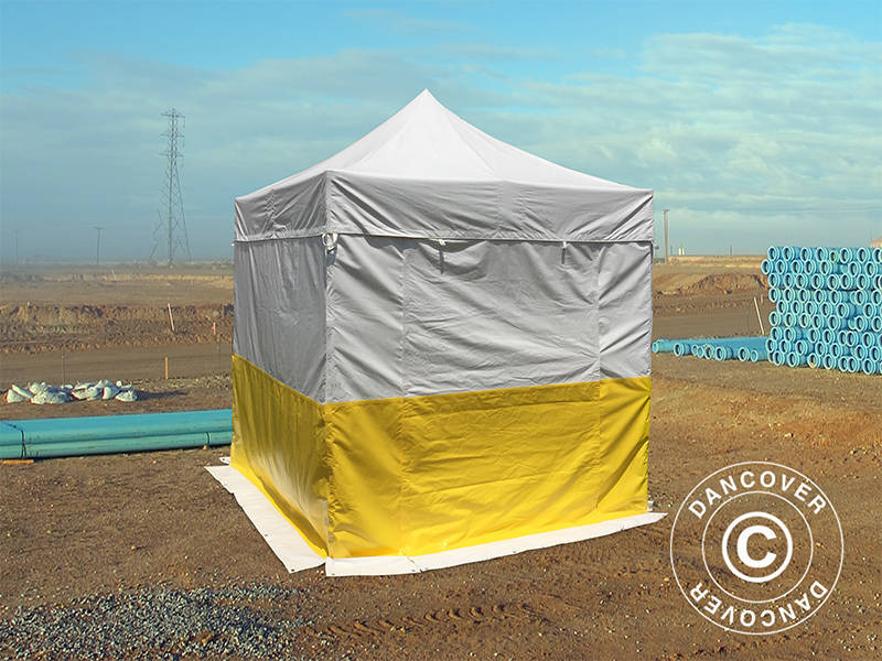 Namiot ekspresowy FleXtents® PRO 2,5x2,5m PCV, namiot roboczy, trudnopalny, 4 ściany boczne - Image 4