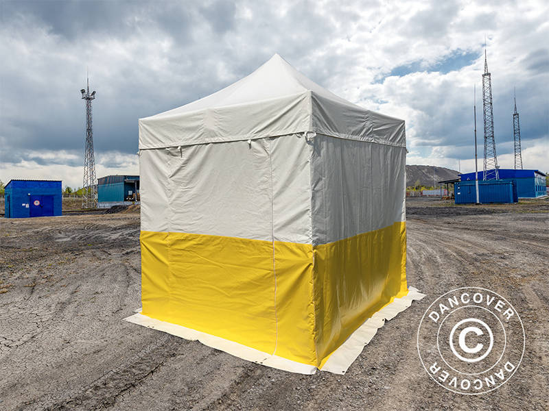 Namiot ekspresowy FleXtents® PRO 2,5x2,5m PCV, namiot roboczy, trudnopalny, 4 ściany boczne - Image 6