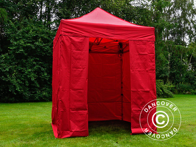 Namiot Ekspresowy FleXtents PRO 2x2m Czerwony, mq 4 ściany boczne - Image 3