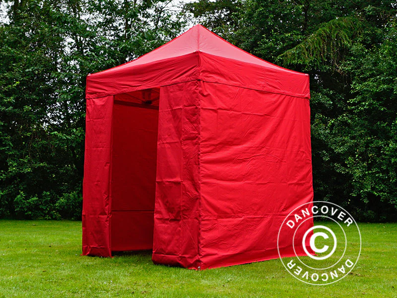 Namiot Ekspresowy FleXtents PRO 2x2m Czerwony, mq 4 ściany boczne - Image 4