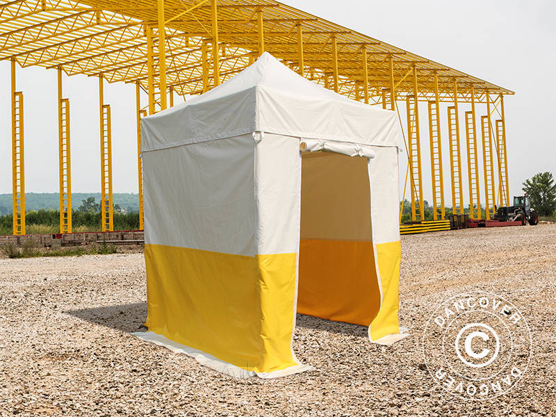 Namiot ekspresowy FleXtents® PRO 2x2m, PCV, namiot roboczy, trudnopalny, 4 ściany boczne - Image 10