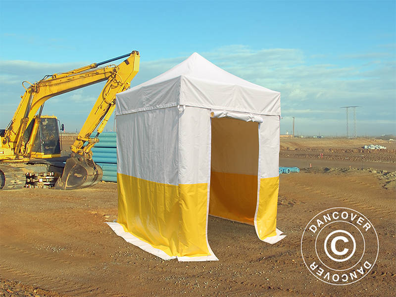 Namiot ekspresowy FleXtents® PRO 2x2m, PCV, namiot roboczy, trudnopalny, 4 ściany boczne - Image 3