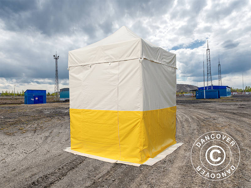 Namiot ekspresowy FleXtents® PRO 2x2m, PCV, namiot roboczy, trudnopalny, 4 ściany boczne - Image 8