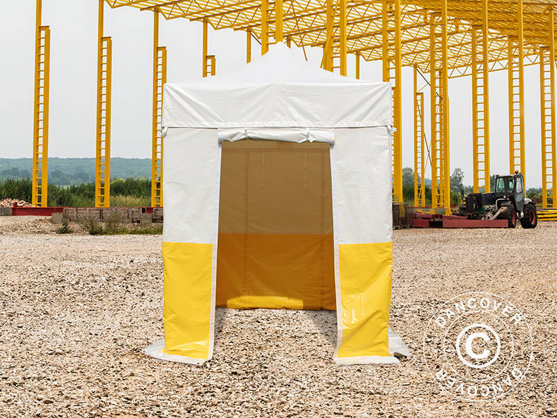 Namiot ekspresowy FleXtents® PRO 2x2m, PCV, namiot roboczy, trudnopalny, 4 ściany boczne - Image 9