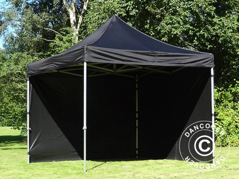 Namiot Ekspresowy FleXtents PRO 3x3m Czarny, mq 4 ściany boczne - Image 6