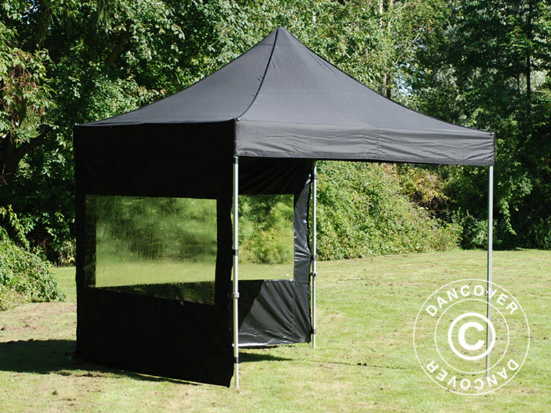 Namiot Ekspresowy FleXtents PRO 3x3m Czarny, mq 4 ściany boczne - Image 3
