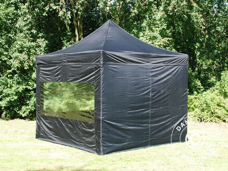 Namiot Ekspresowy FleXtents PRO 3x3m Czarny, mq 4 ściany boczne - Image 5