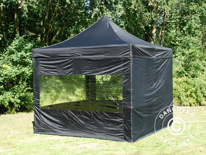 Namiot Ekspresowy FleXtents PRO 3x3m Czarny, mq 4 ściany boczne - Image 6