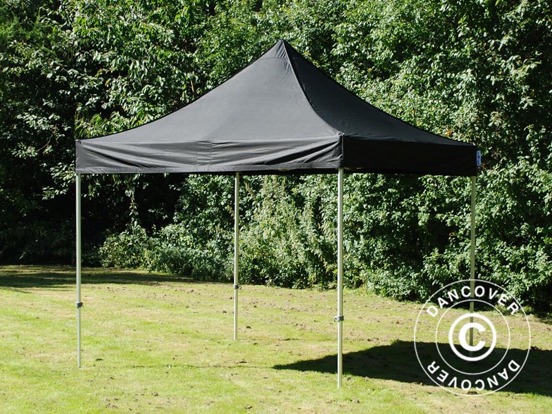 Namiot Ekspresowy FleXtents PRO 3x3m Czarny, zawierający 4 ozdobnymi kurtynami - Image 4