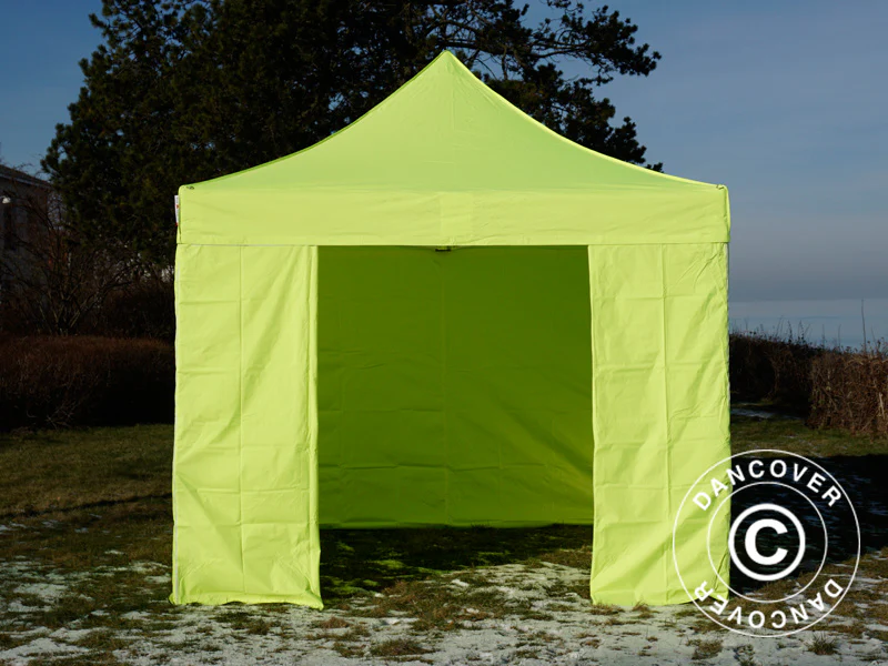 Namiot Ekspresowy FleXtents PRO 3x3m Jaskrawożółty/zielony, mq 4 ściany boczne - Image 2