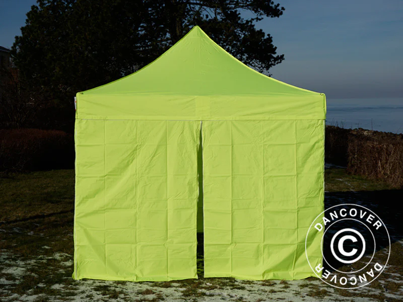 Namiot Ekspresowy FleXtents PRO 3x3m Jaskrawożółty/zielony, mq 4 ściany boczne - Image 3