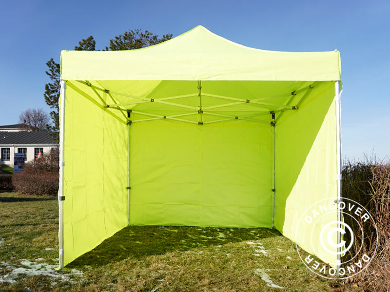 Namiot Ekspresowy FleXtents PRO 3x3m Jaskrawożółty/zielony, mq 4 ściany boczne - Image 8