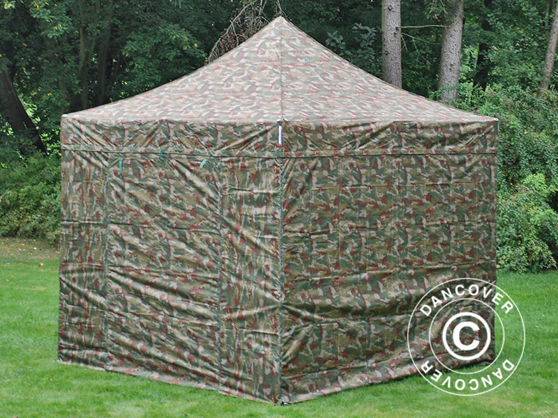 Namiot Ekspresowy FleXtents PRO 3x3m Kamuflaż/Wojskowy, mq 4 ściany boczne - Image 14