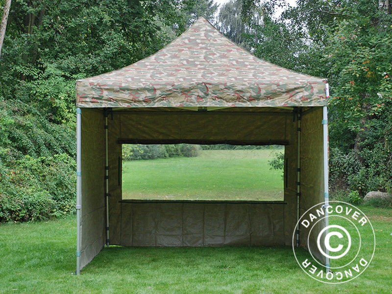 Namiot Ekspresowy FleXtents PRO 3x3m Kamuflaż/Wojskowy, mq 4 ściany boczne - Image 8