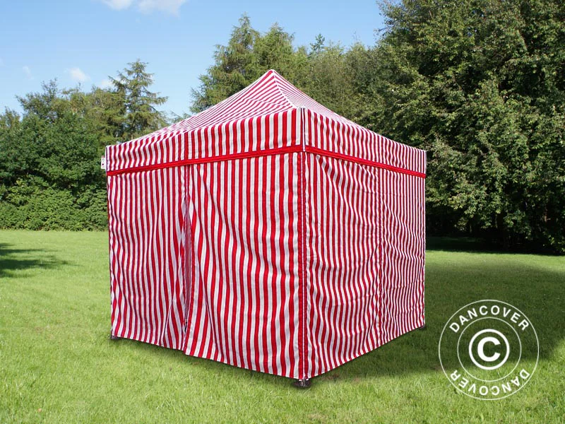 Namiot ekspresowy FleXtents PRO 3x3m Pasiasty, 4 ściany boczne - Image 4