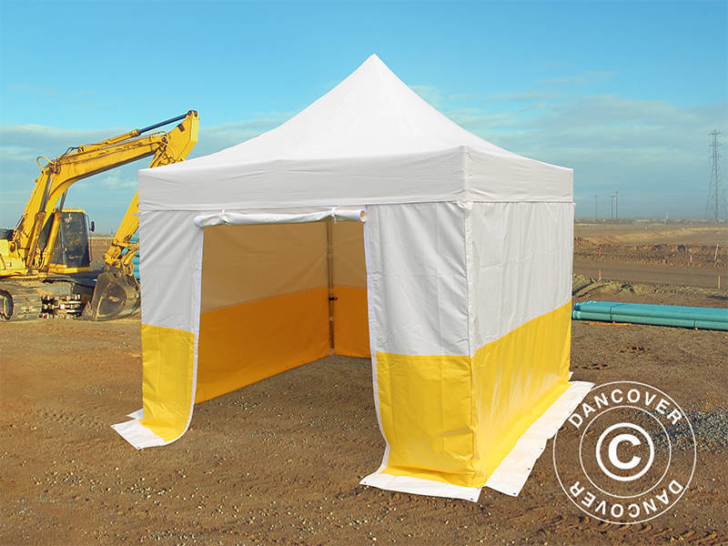 Namiot ekspresowy FleXtents® PRO 3x3m, PCV, namiot roboczy, trudnopalny, 4 ściany boczne - Image 4