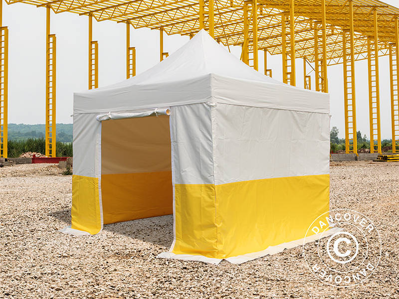 Namiot ekspresowy FleXtents® PRO 3x3m, PCV, namiot roboczy, trudnopalny, 4 ściany boczne - Image 5