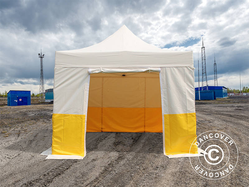 Namiot ekspresowy FleXtents® PRO 3x3m, PCV, namiot roboczy, trudnopalny, 4 ściany boczne - Image 6