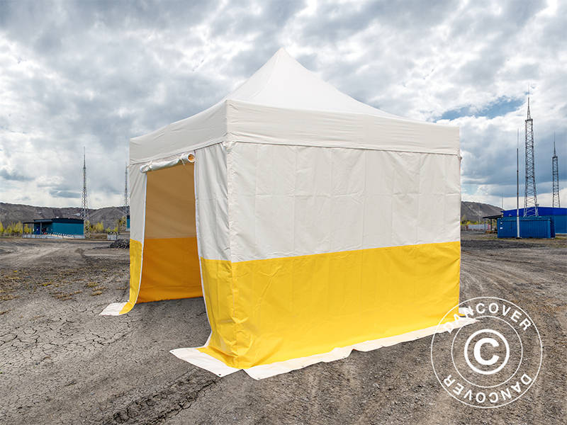 Namiot ekspresowy FleXtents® PRO 3x3m, PCV, namiot roboczy, trudnopalny, 4 ściany boczne - Image 7