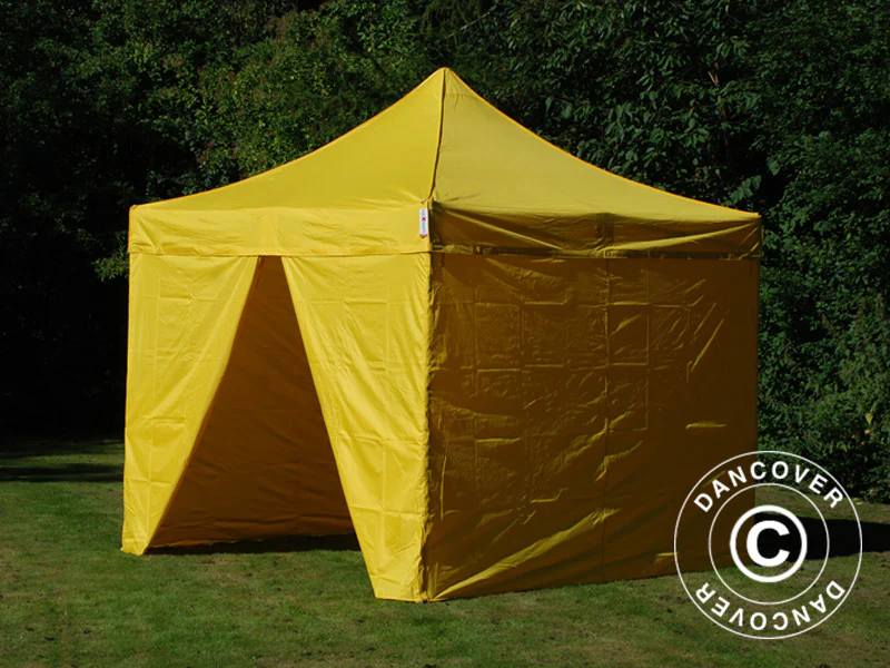 Namiot Ekspresowy FleXtents PRO 3x3m Zólty, mq 4 ściany boczne - Image 8