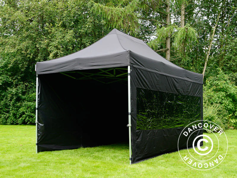 Namiot Ekspresowy FleXtents PRO 3x4,5m Czarny, mq 4 ściany boczne - Image 12