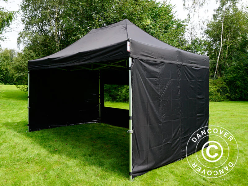 Namiot Ekspresowy FleXtents PRO 3x4,5m Czarny, mq 4 ściany boczne - Image 14