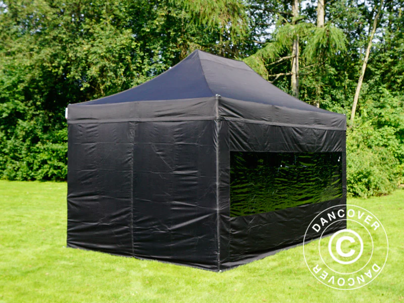 Namiot Ekspresowy FleXtents PRO 3x4,5m Czarny, mq 4 ściany boczne - Image 3