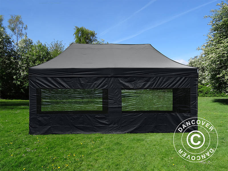 Namiot Ekspresowy FleXtents PRO 3x6m Czarny, mq 6 ściany boczne - Image 2