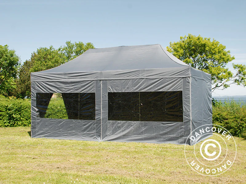 Namiot Ekspresowy FleXtents PRO 3x6m Szary, mq 6 ściany boczne - Image 6