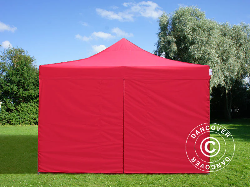 Namiot Ekspresowy FleXtents PRO 4x4m Czerwony, mq 4 ściany boczne - Image 3