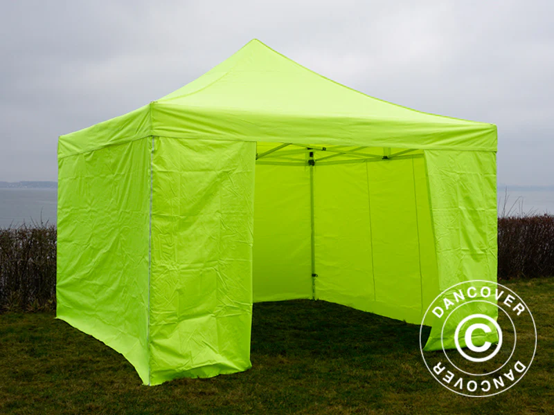 Namiot Ekspresowy FleXtents PRO 4x4m Jaskrawożółty/zielony, mq 4 ściany boczne - Image 10